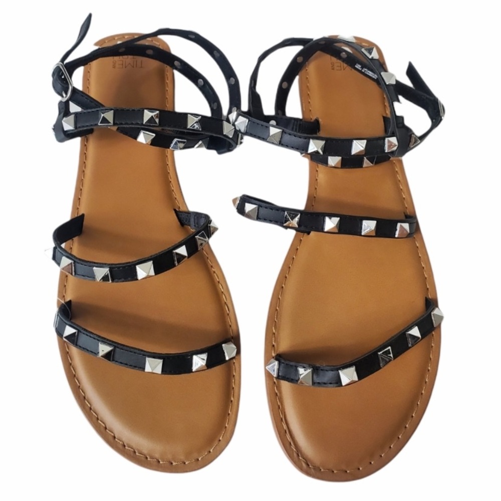 Time and True Women's Studded Gladiator Sandals